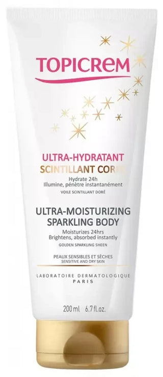 Topicrem Ultra-Hydratant Scintillant Corps Peaux Sensibles et Sèches 200 ml