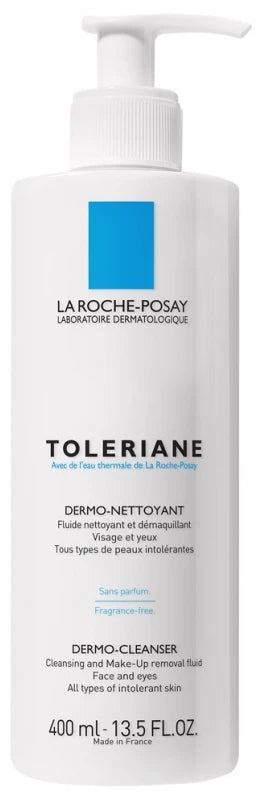 La Roche-Posay Tolériane Fluide Nettoyant et Démaquillant Peaux Sensibles à Intolérantes 400 ml