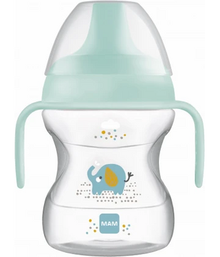 MAM Tasse d'Apprentissage 190 ml 2ème âge Décorée Bec Souple avec anse