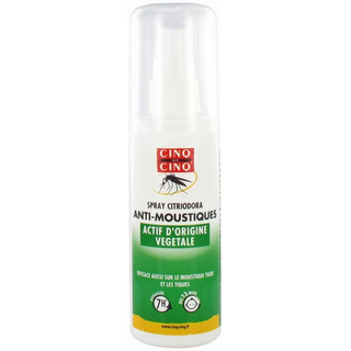 CINQ SUR CINQ Spray Tropic Anti-Moustiques Citriodora 100ml- ACTIFS D'ORIGINE VÉGÉTALE