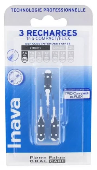 Inava Brossettes Recharges 3 Unités - Taille : ISO0 0,6 mm