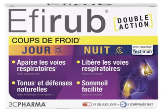 3C Pharma Efirub Jour/Nuit 15 Gélules + 5 Comprimés