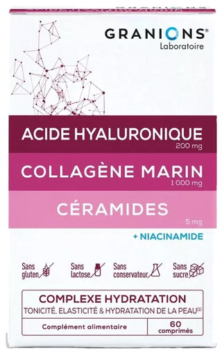 Granions Complexe Hydratation de la Peau 60 Comprimés