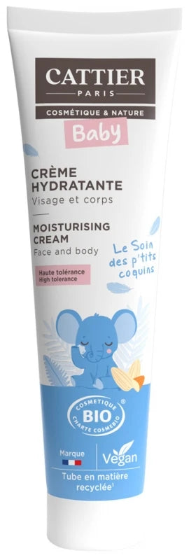 Cattier Bébé Crème Hydratante Bio - Visage et Corps - 100 ml