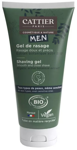 Cattier Men Gel de Rasage Toutes Peaux Bio 150 ml