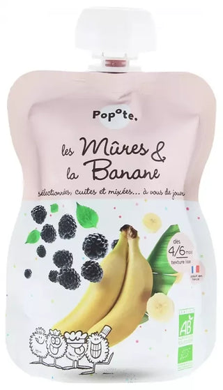 Popote Gourde Les Mûes & La Banane Bio Dès 4/6 Mois 120 g