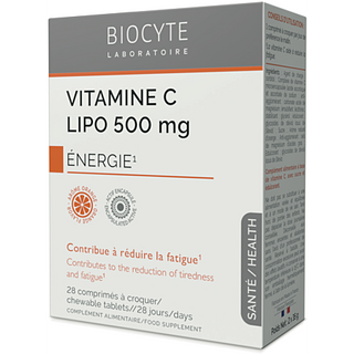 Biocyte Vitamine C Lipo 500mg Énergie 28 Comprimés à Croquer