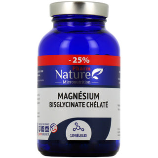 Pharm Nature Micronutrition Magnésium bisglycinate chélaté 120 gélules