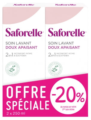 Saforelle Soin Lavant Doux Lot de 2 x 250 ml