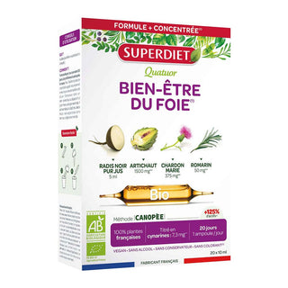 Superdiet Bien-être du foie BIO ampoules 20x10mL