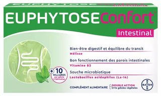 Euphytose Confort Intestinal - Complément Alimentaire Pour le Confort Intestinal - 28 Gélules - Bien-Être Digestif et Équilibre du Transit Grâce à la Mélisse
