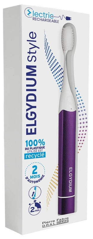 Elgydium Style Electric Rechargeable 1 Brosse à Dent - Couleur : Raisin Pétillant