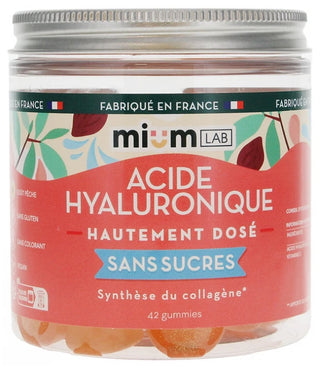 Mium Lab Acide Hyaluronique Hautement Dosé Sans Sucres Collagène 42 Gummies