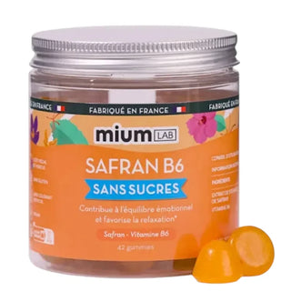 Mium Lab Gummies Safran B6 sans sucres - 42 gummies