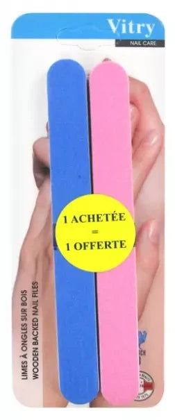 Vitry 10 Limes à Ongles 18 cm - Couleur : Bleu et Rose