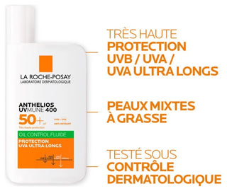 La Roche-Posay Anthelios Fluide Oïl Control Uvmune 400 Avec Parfum Spf50+ 50 ml