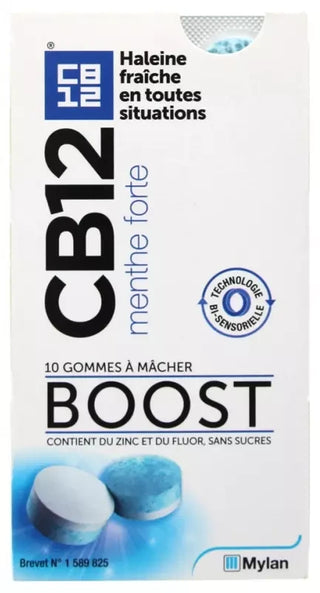 Cb12 Boost Chewing Gum Sans Sucre Boite de 10