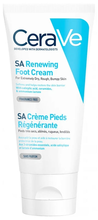 Cerave sa Anti-Rugosités Crème Pieds Régénérante Pour Les Pieds Très Secs Abîmés et Rugueux 88 ml