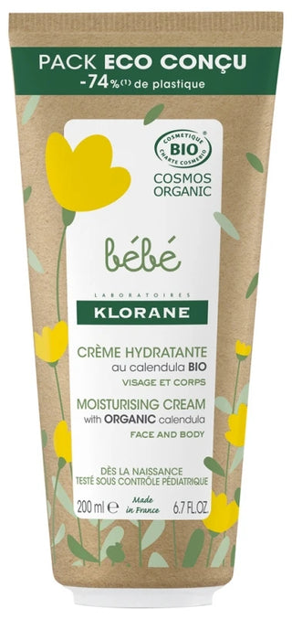 Klorane Bébé Crème Hydratante Calendula Bio 200 ml