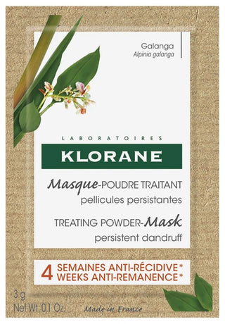 Klorane Galanga — Masque-Poudre Traitant Antipelliculaire au – Pellicules Persistantes 8 U