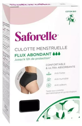 Saforelle Culotte Menstruelle Lavable Flux Abondant - Taille : 38