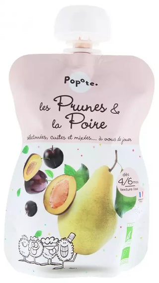 Popote Gourde Les Prunes & La Poire Bio Dès 4/6 Mois 120 g