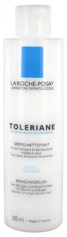 La Roche-Posay Tolériane Fluide Nettoyant et Démaquillant Peaux Sensibles à Intolérantes 200 ml