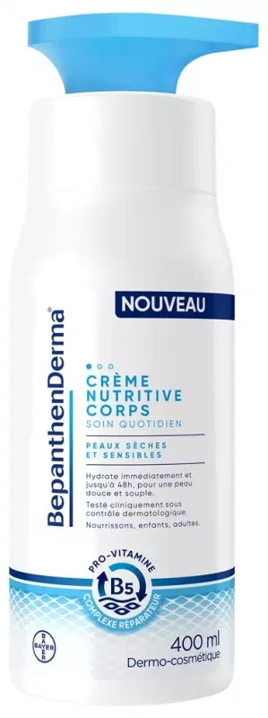 Bepanthen Derma Crème Nutritive Corps Flacon-Pompe 400 ml