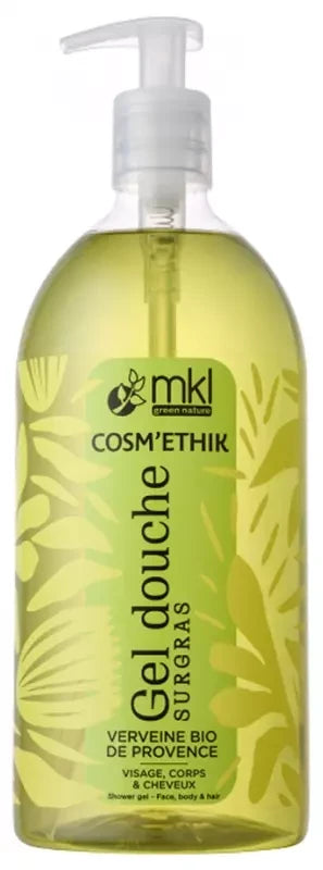 MKL Green Nature Cosm'Ethik Gel Douche Surgras Verveine Cors et Cheveux 1 Litre