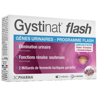 3C Pharma Gystinat Flash 10 Gélules + 10 Comprimés