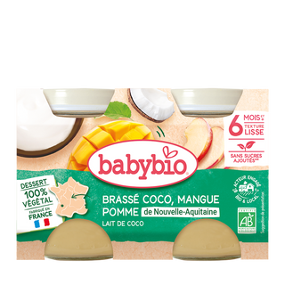 Babybio Brassé Végétal au Lait de Coco - Mangue pomme