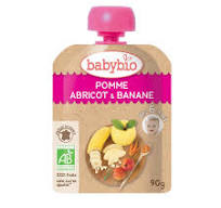 Babybio gourde POMME ET ABRICOT D'OCCITANIE BANANE 90g