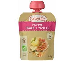 Babybio Gourde POMME DE NOS RÉGIONS FRAISE VANILLE 90g