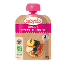 Babybio gourde POMME DE PROVENCE MYRTILLE FRAISE 90g