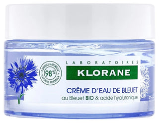 Klorane Bleuet Crème d'Eau au Bleuet Bio et Acide Hyaluronique - Visage et Yeux 50 ml