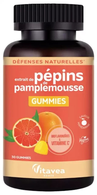 Vitavea Extrait de Pépins de Pamplemousse Gummies - Défenses Naturelles - Vitamine c - 30 Gummies