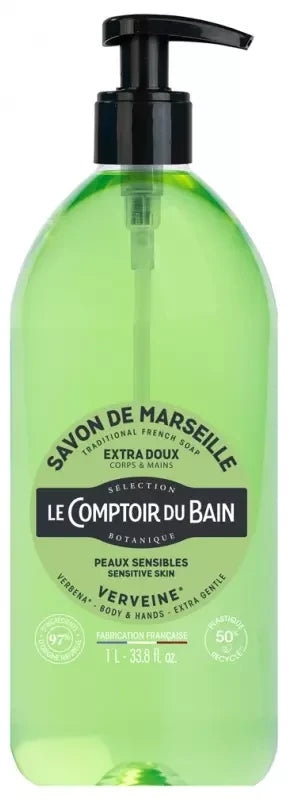 Le Comptoir du Bain Savon de Marseille Verveine Extra Doux 1 l