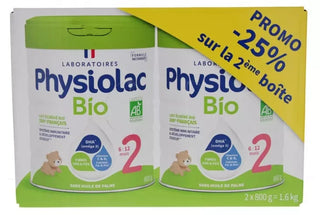 Physiolac Bio 2 Lot de 2 x 800 g