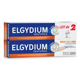 Elgydium Dentifrice protection caries fraîcheur intense - 2 x 75ml