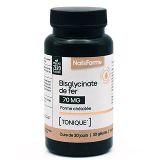 Nat & Form Premium Bisglycinate de Fer 30 Gélules