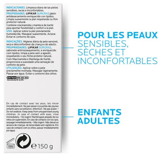 La Roche-Posay Lipikar Lot*2 Pain Surgras Dermatologique Anti-Dessèchement 150 g