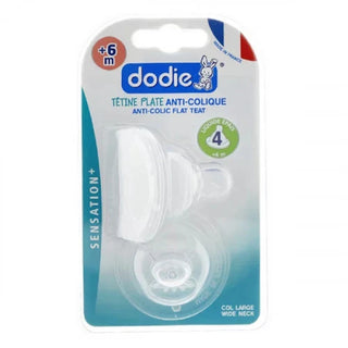 DODIE Tétine plate 2ème âge col large débit 4