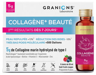 Granions Beauté Collagène + Beauté Goût Fruits Rouges 8 Shots