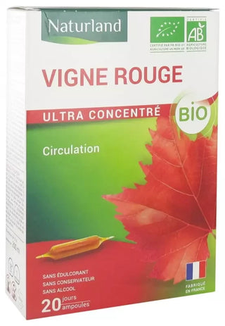 Naturland Circulation Vigne Rouge Bio 20 Ampoules