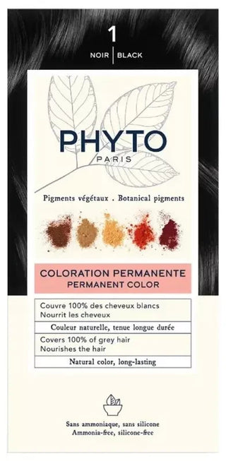 Phyto Couleur Coloration Permanente - Pigments Végétaux - Coloration : 1 Noir