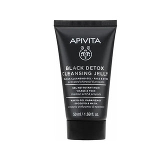 Apivita Black Détox Gel Nettoyant Noir Visage & Yeux 50ml