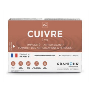 GRANIONS CUIVRE 2mg - 30 ampoules