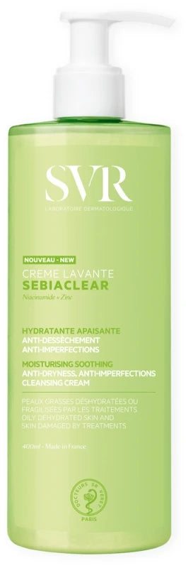 SVR Sebiaclear Crème Lavante Hydratante Apaisante 400 ml