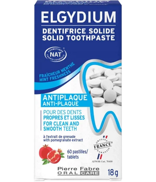 Elgydium Dentifrice Antiplaque Solide x 60 comprimés