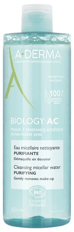 A-Derma Eau Micellaire Nettoyante Purifiante Biology Ac 400 ml
